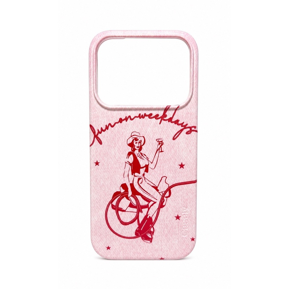 Casely iPhone 17 Pro MagSafe Case Pink Cowgirl Western Pinup Lasso Fun On Wkends